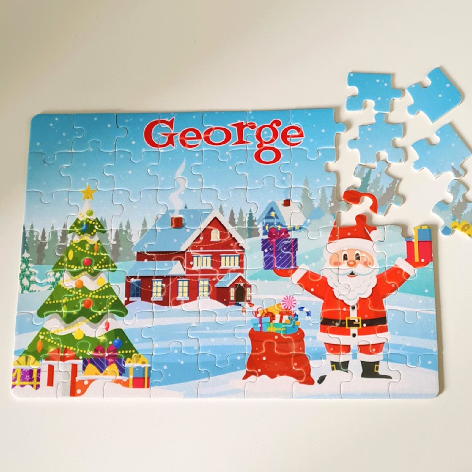 Personalised Christmas Jigsaw Puzzle 80pcs Christmas Eve Box Etsy UK