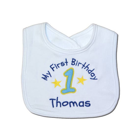 my first birthday bib boy