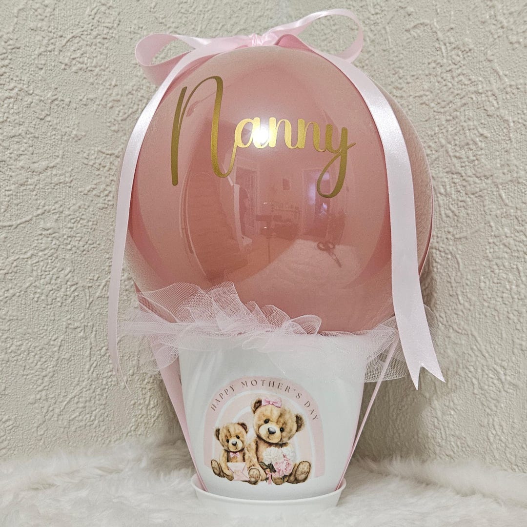 Personalised Mother’s Day Balloon Planter • Gift for Mum, Nanny ...