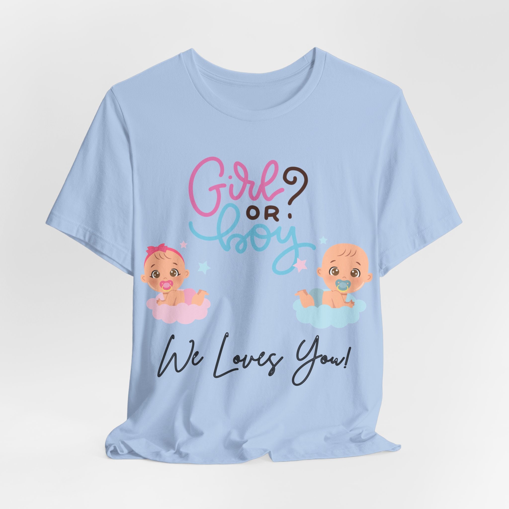Gender Announcement Tee Shirt for Gender Reveal Shirts He or She T ...