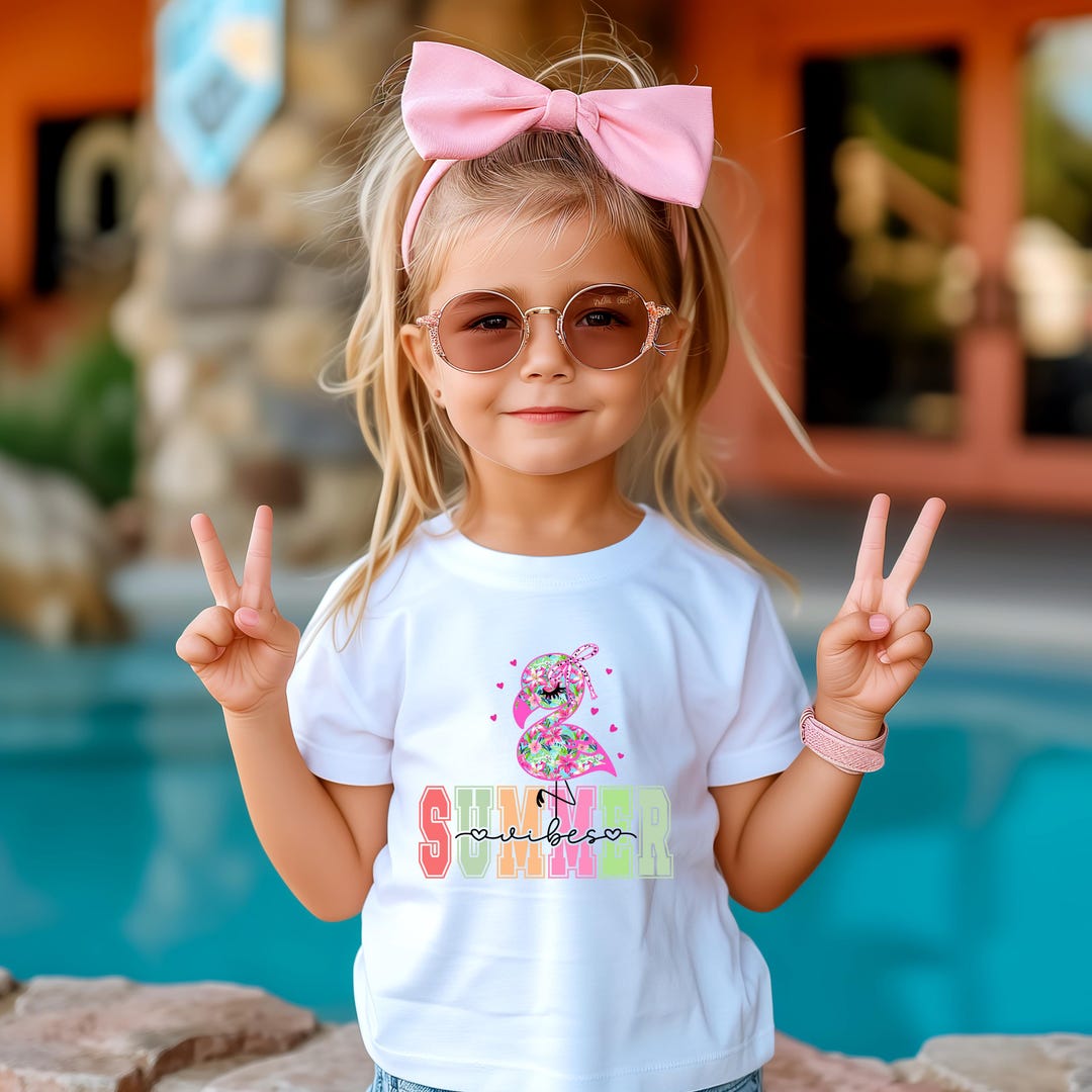 Steady Clothing Cocktail Time Flamingo Girly T Shirt Zwart main image 1
