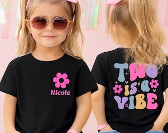 Two Cute Shirt, 2nd Birthday Shirt 2nd Birthday Outfit Birthday Girl Shirt Toddler Birthday Outfit Girl Retro 2nd Birthday Tee 2nd Bday Gift