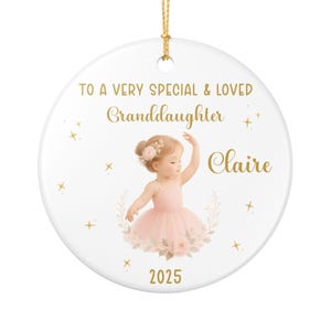To A Very Loved Granddaughter Ornament, Custom Loved Daughter Keepsake, 2025 Personalized Christmas Tree Decoration Custom Gift From Grandma