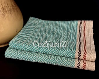 Handwoven soft absorbent 100% cotton dishtowel tea towels and placemats **Tiki**