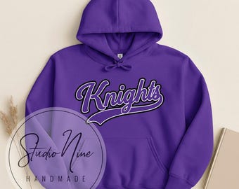 KNIGHTS PURPLE HOODIE Gildan Heavy Blend River Ridge