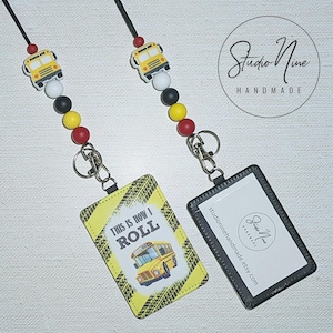 SCHOOL BUS Lanyard with Badge Holder