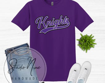 RETRO KNIGHTS PURPLE Gildan Softstyle Youth Adult Unisex Shirt River Ridge