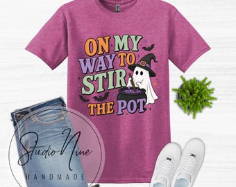 STIR THE POT Fall Halloween Gildan Softstyle Adult Unisex Shirt