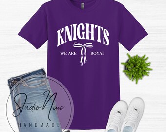 COQUETTE BOW SOLID Purple Gildan Softstyle Youth Adult Unisex Shirt River Ridge