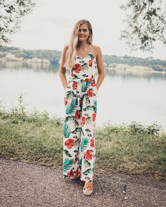Floral backless jumpsuit new arrivals