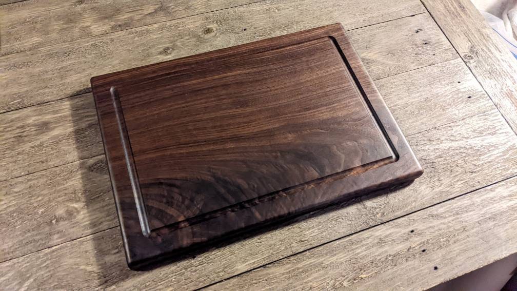 1 thick Solid Walnut Cutting Board; Veteran Owned. One piece no Glue ...