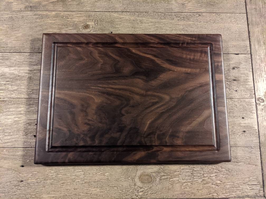 1 thick Solid Walnut Cutting Board; Veteran Owned. One piece no Glue;  Petroleum Free - finished with coconut oil