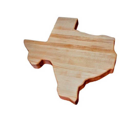 Texas Cutting Board in Maple / Maple Cutting Board / Edge Grain Maple / Butcher Block Board Texas Serving Board / State Pride Cutting Board