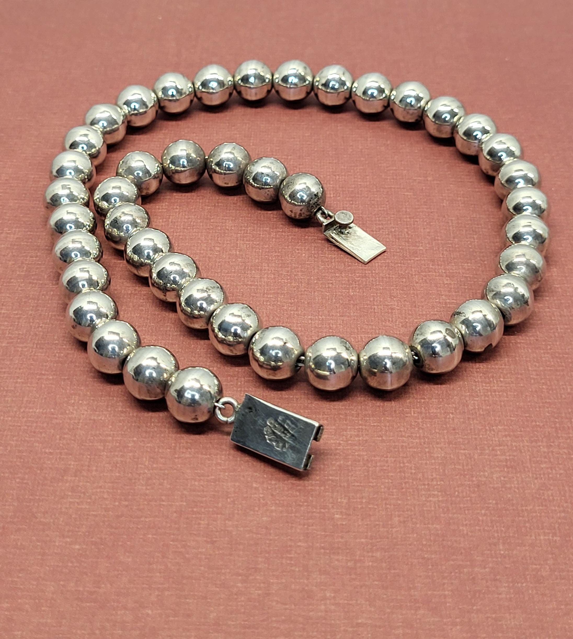 Vintage Mexican Sterling Silver Necklace - Etsy