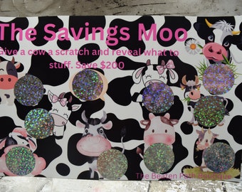 Scratch & Save Scratch off Savings Challenge The Savings Moo Cow Farmhouse