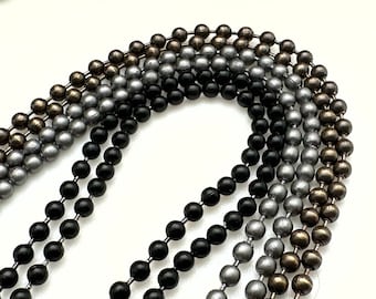 30 Inch 2MM Dark Colored Ball Chain Necklace (Available In 3 Options) (FC13)