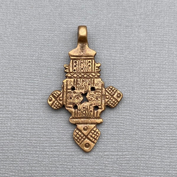 Ethiopian Coptic Cross Pendants In Antique Brass (SBC2)