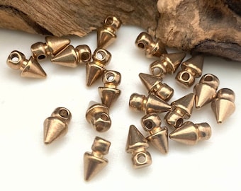 Petite Solid Brass Pointed Spike Charms (Available In 2 Options) (BP106)