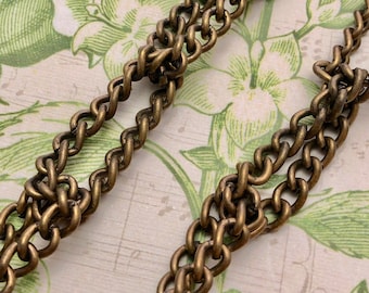 Vintage Brass Chain (Sold By The Foot)