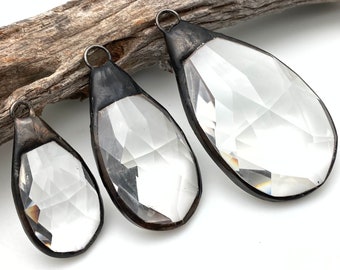 Black Patina Chandelier Crystal Pendant (Available In 3 Options) (SGP64)
