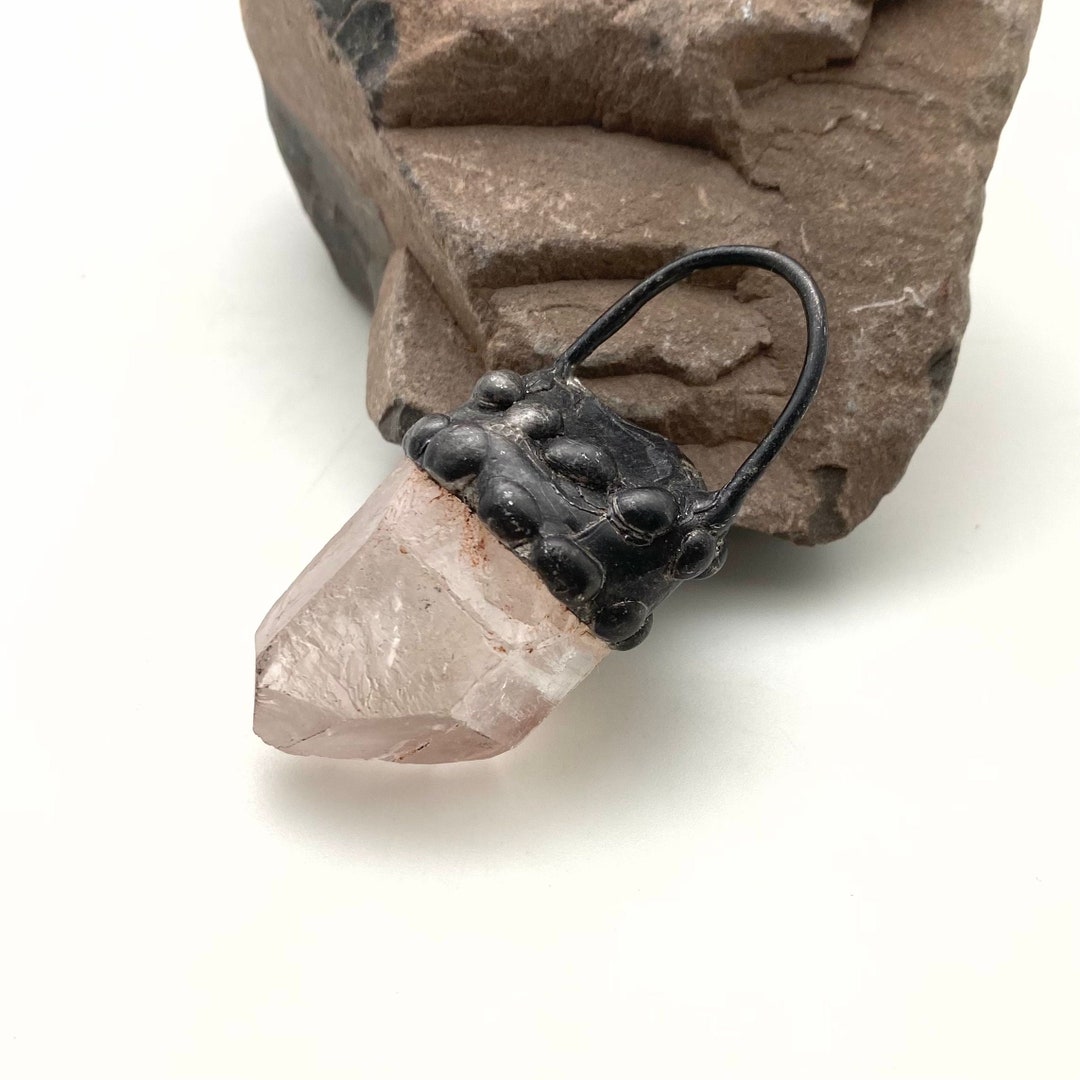 Giant Rugged Clear Quartz Soldered Crystal Pendant OAK149 Etsy