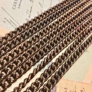 1970s Vintage Brass Curb Chain 5x6mm (Sold By The Foot) (BRA36)