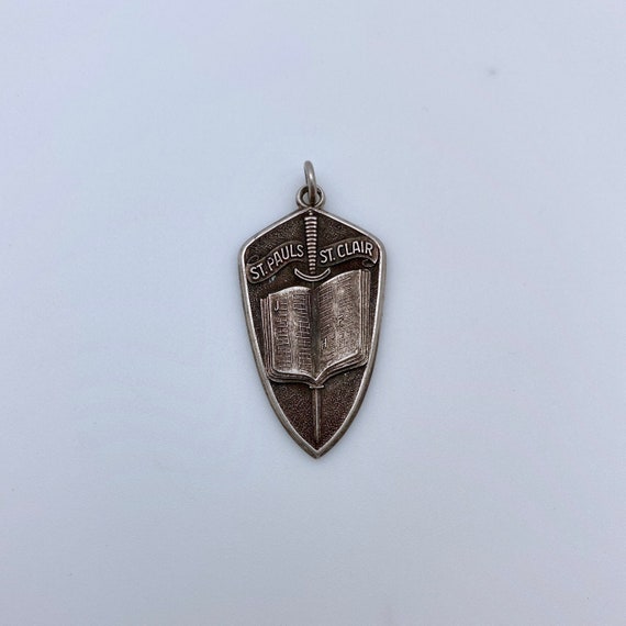 Vintage Sterling St. Pauls St. Clair Religious Pe… - image 1