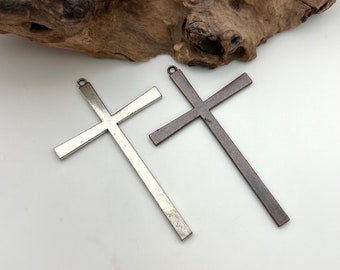 Base Metal Silver or Bronze Color Cross Pendant (Available In 2 Options) (MC11)