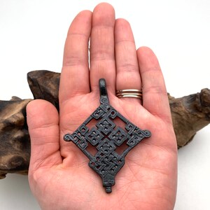 Diamond Celtic Cross Pendant Available In Antique Brass Or Black Patina (LBC67) image 6