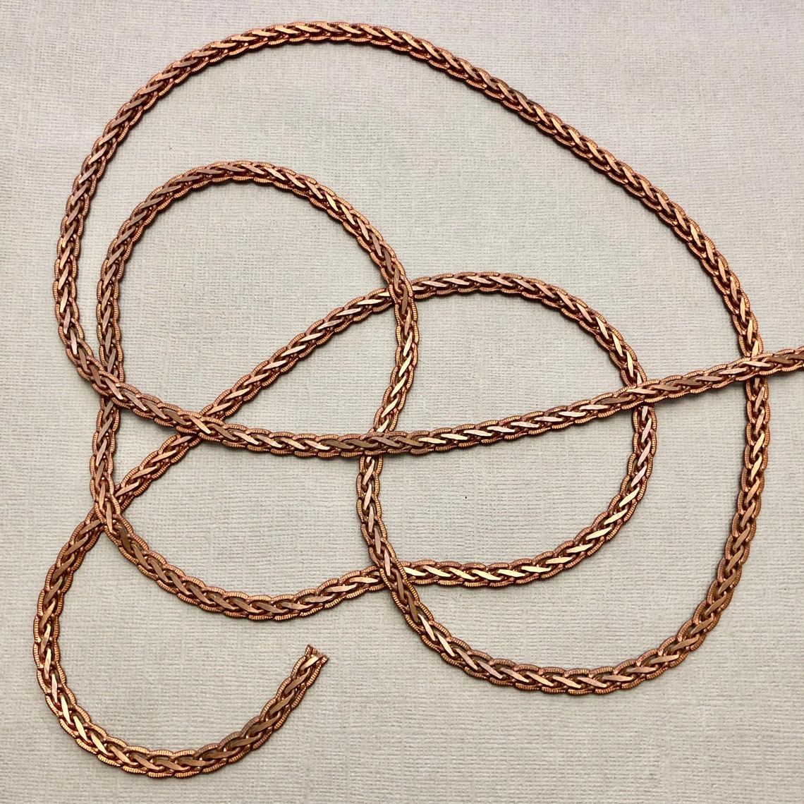 Copper Snake Chain sold by the Foot 6x8mm Etsy