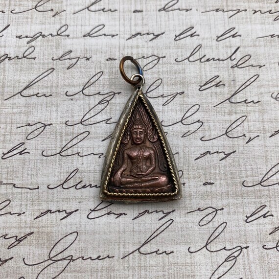 MAP10 Triangular Khun Phaen Amulet Pendant From Thailand