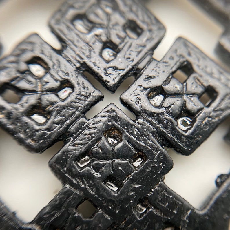 Diamond Celtic Cross Pendant Available In Antique Brass Or Black Patina (LBC67) image 10