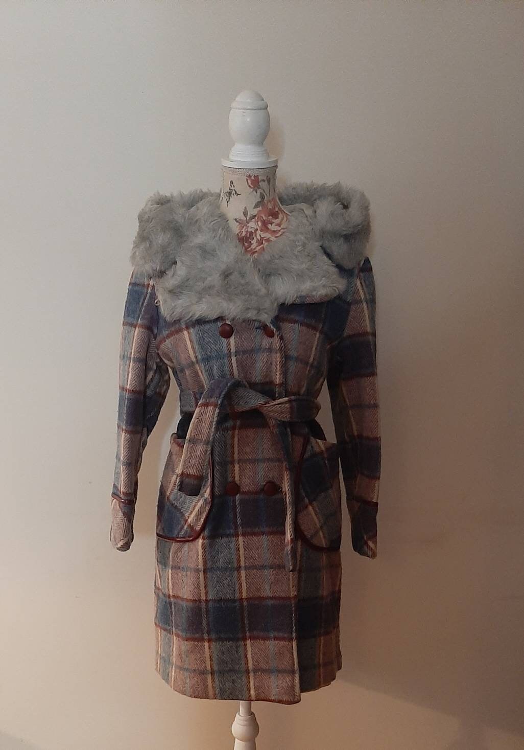 CLEARANCE Vintage 1970er Kapuzenjacke pastell lila und blau | Etsy