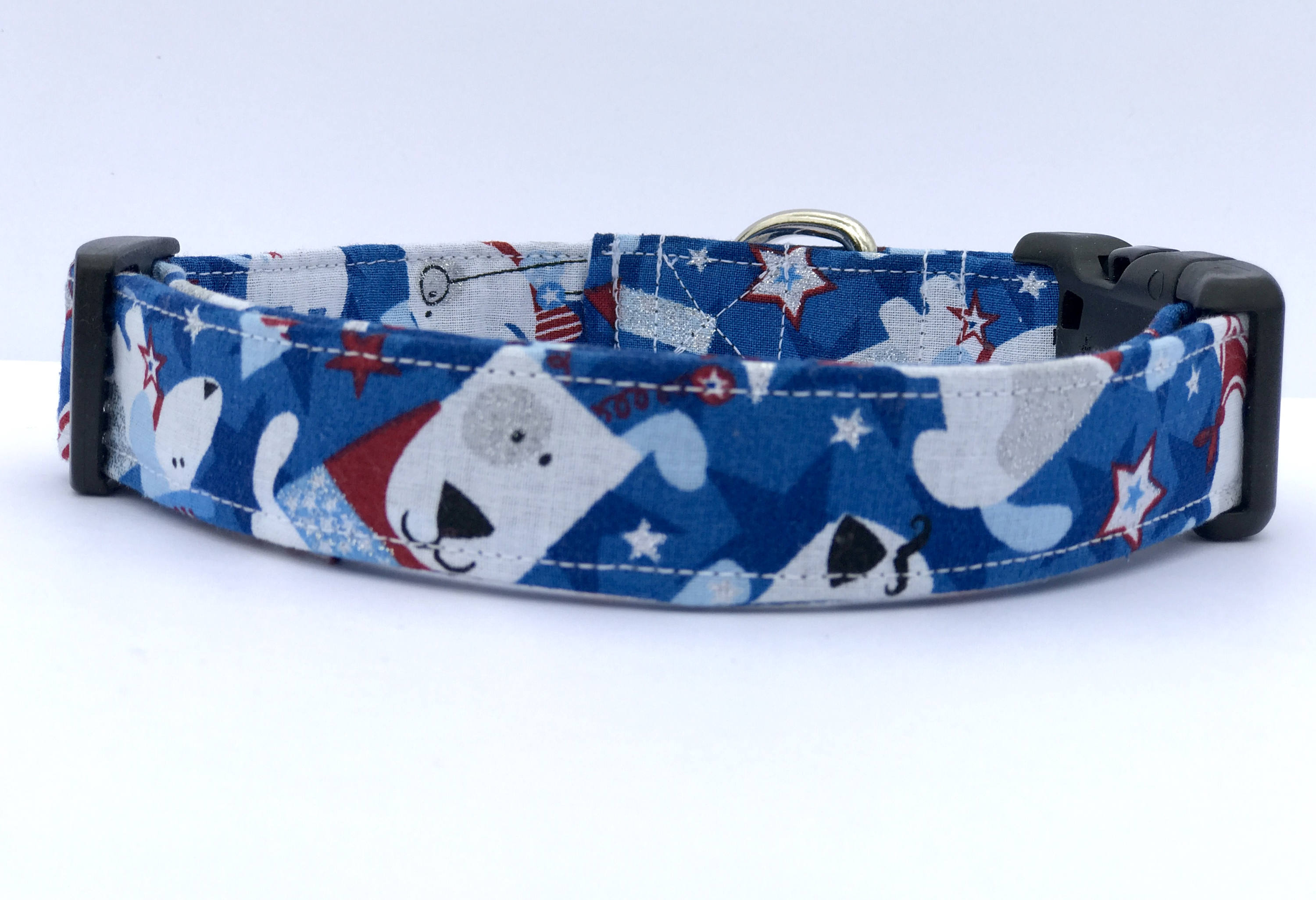 Patriotic Dog Collar Red white and blue collar Cute Dog Etsy