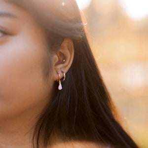 Olivia hoops Pink image 4