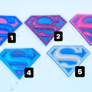 Superman resin dog tag/Half Moon Hounds/superhero dog tag