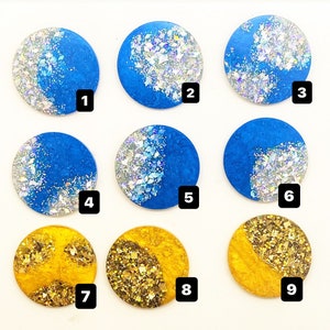 1.5” Resin dog tag/glitter dog tag/Custom dog tag