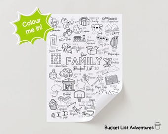 2.0 Printable Colouring Poster Family Activity Bucket List – Strengthen Connections & Make Memories