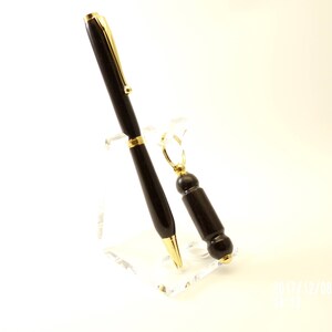 Ebony Pen and Keychain Set,  Ebony Wood, Made in Kentucky