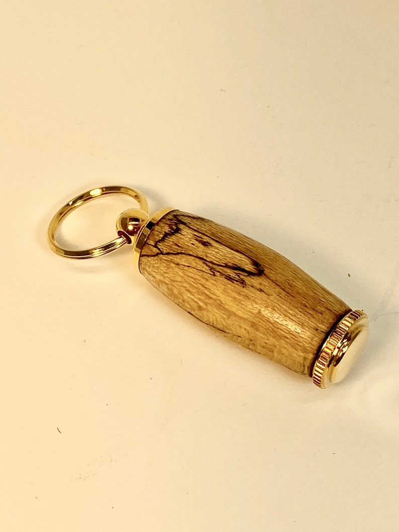 Spalted Maple Pill holder Key Chain Made in USA Father/'s Day Mother/'s Day Christmas Gift