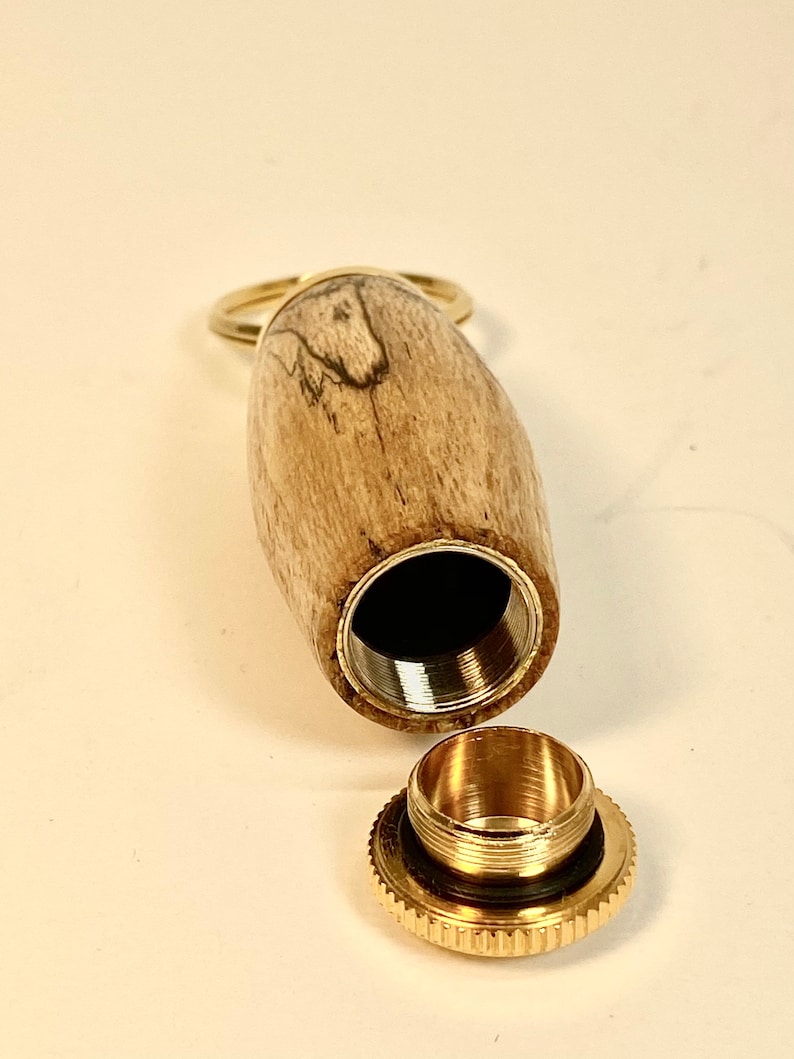 Spalted Maple Pill holder Key Chain Made in USA Father/'s Day Mother/'s Day Christmas Gift