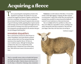 Deborah Robson's Fiber Guidebooks (PDF Download Only): Acquiring a Fleece