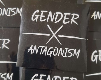 Gender Antagonism 2.5" Square Glossy Vinyl Sticker