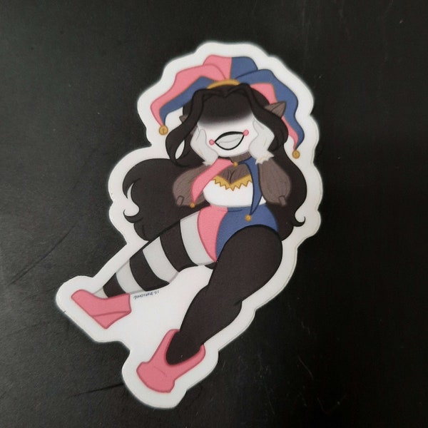 Creepy Jester 3" Glossy Vinyl Sticker