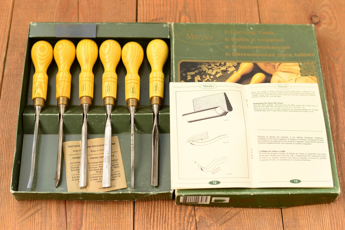 Marples Set 152 Chisel Gouge Wood carving tools Hand Etsy