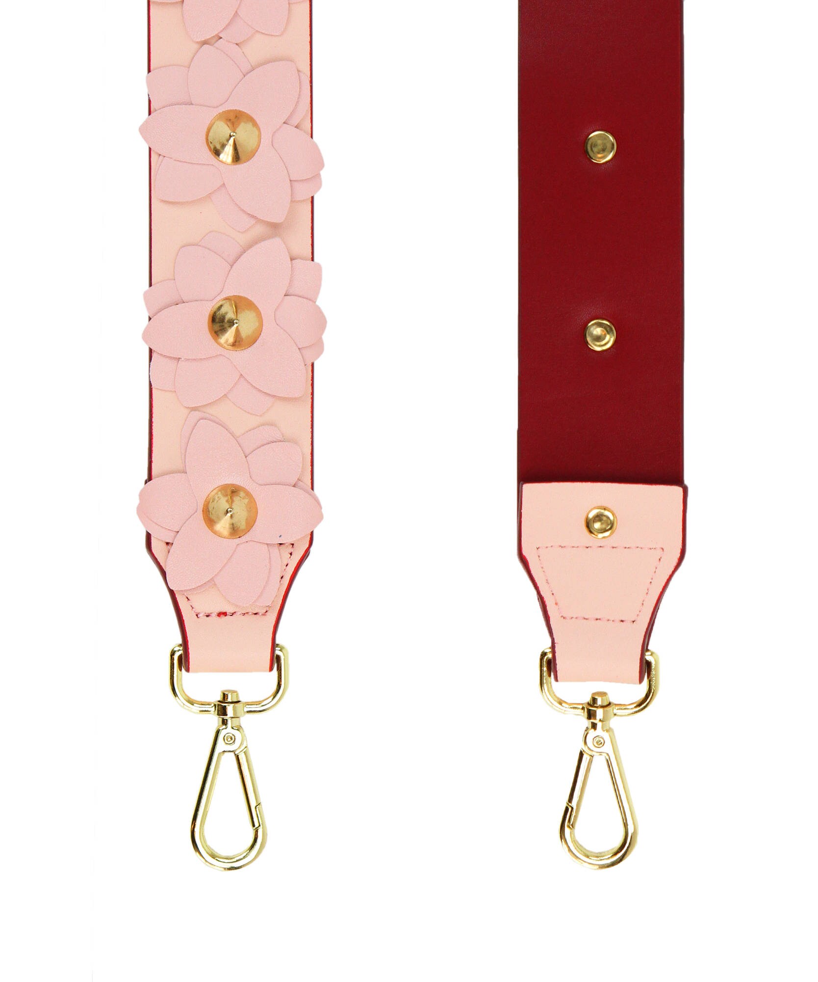 KLASPE Petal Pink Genuine Leather Strap with Flowers Design Etsy
