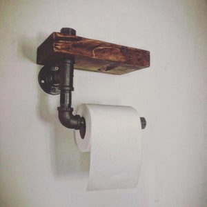 Industrial Toilet Roll Holder with Shelf