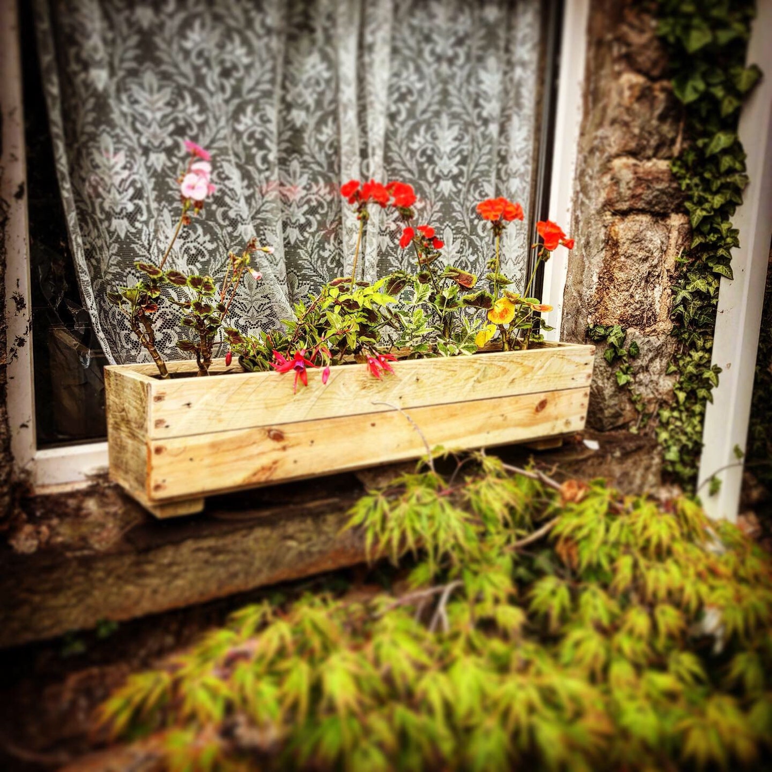 Rustic Garden Planters Window Boxes - Etsy UK