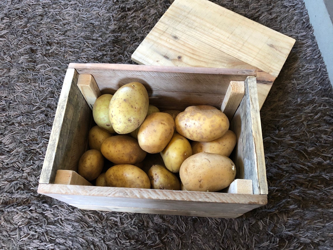A Lovely Rustic Potato Storage Box Etsy