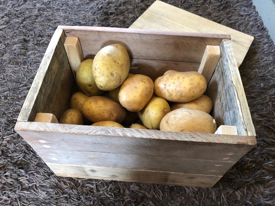 A Lovely Rustic Potato Storage Box Etsy